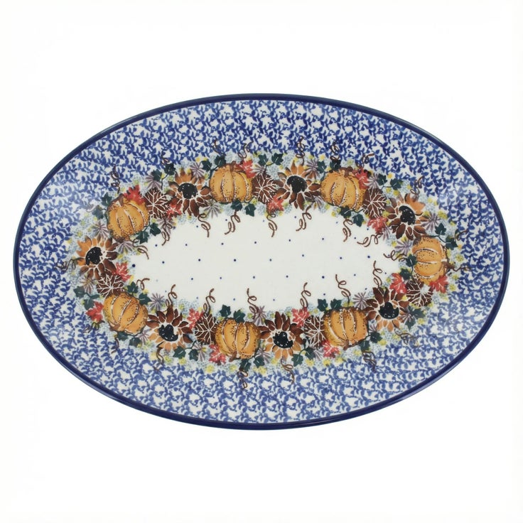 Detail image of Ceramika Artystyczna Harvest Bounty Large Serving Piece — Polish Pottery
