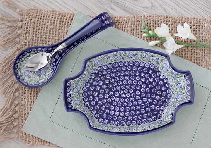 Zaklady Seaside Swirl Countertop Accessories — Polish Pottery