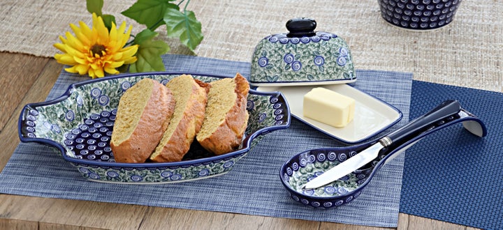 Zaklady Seaside Swirl Countertop Accessories — Polish Pottery