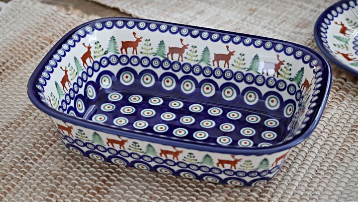 Zaklady Reindeer Pine Loaf Baker — Polish Pottery