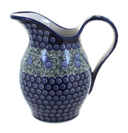 Zaklady Seaside Swirl Pitcher — Polish Pottery