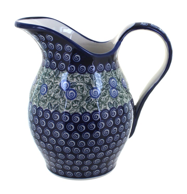 Zaklady Seaside Swirl Pitcher — Polish Pottery