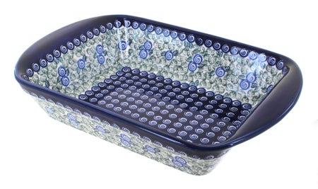 Zaklady Seaside Swirl Large Bakeware — Polish Pottery