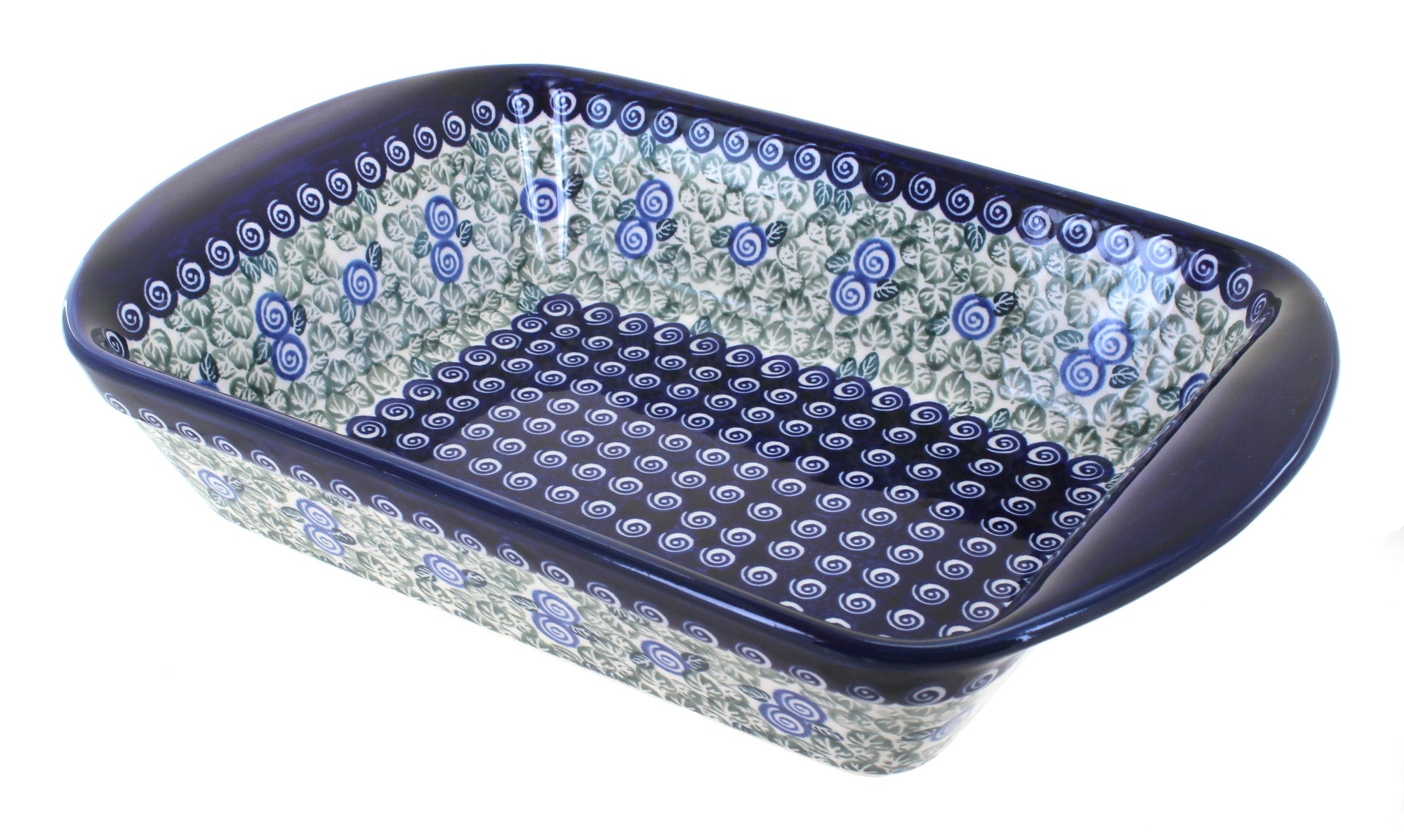 Zaklady Seaside Swirl Large Bakeware — Polish Pottery