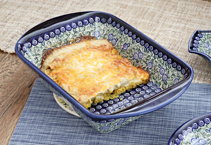 Zaklady Seaside Swirl Large Bakeware — Polish Pottery