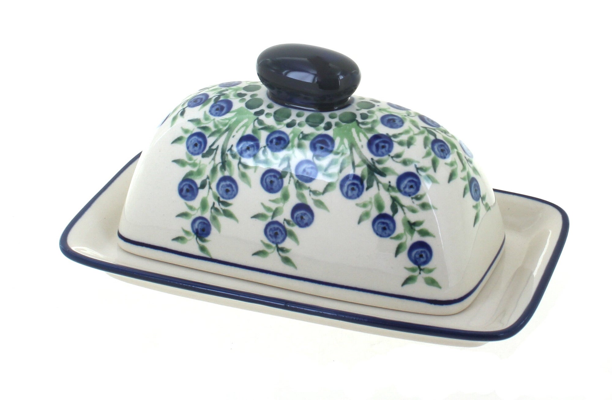 Zaklady Porcelain Vine Butter Dish — Polish Pottery