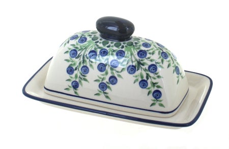 Zaklady Porcelain Vine Butter Dish — Polish Pottery