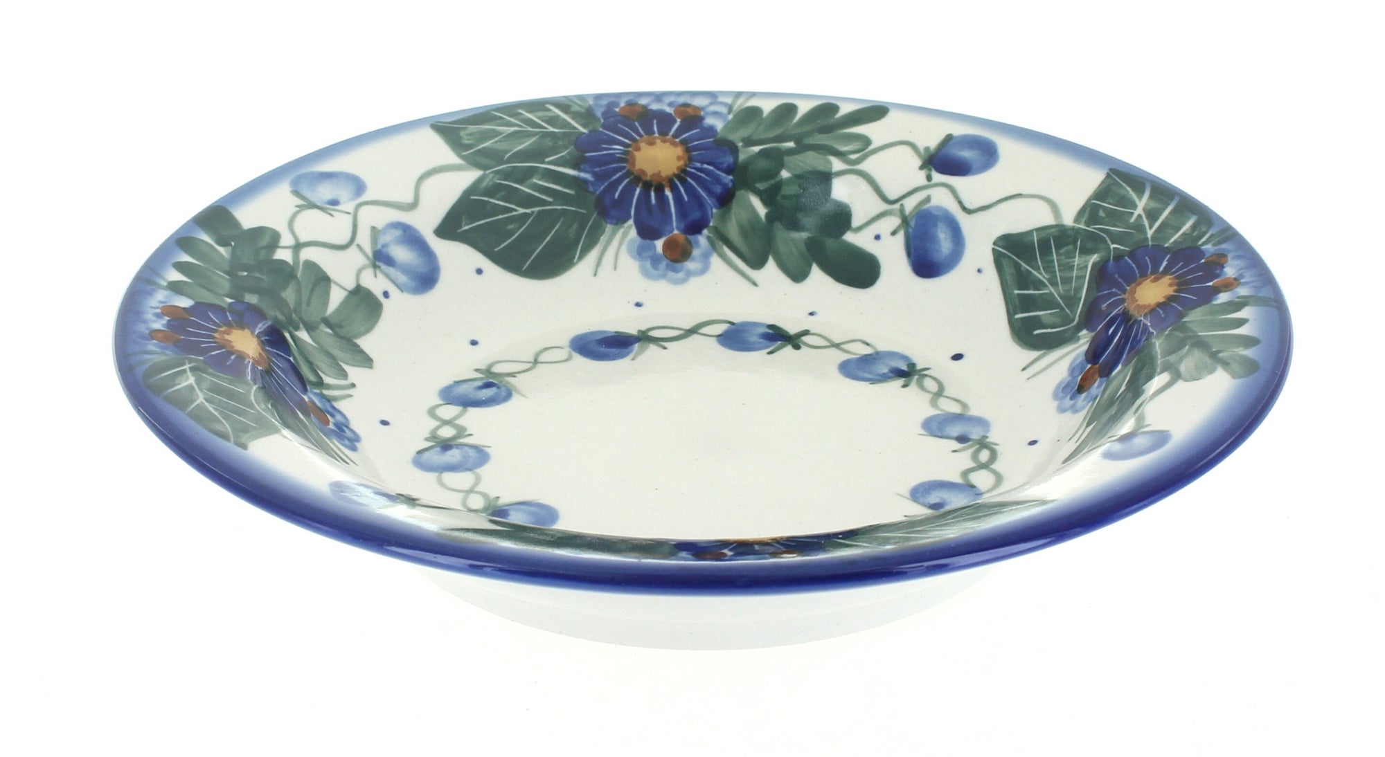 WR Unikat Forget Me Not Dining Plates & Bowls — Polish Pottery
