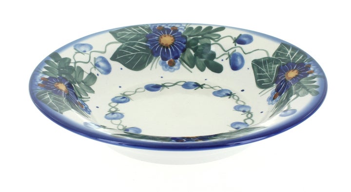 WR Unikat Forget Me Not Dining Plates & Bowls — Polish Pottery