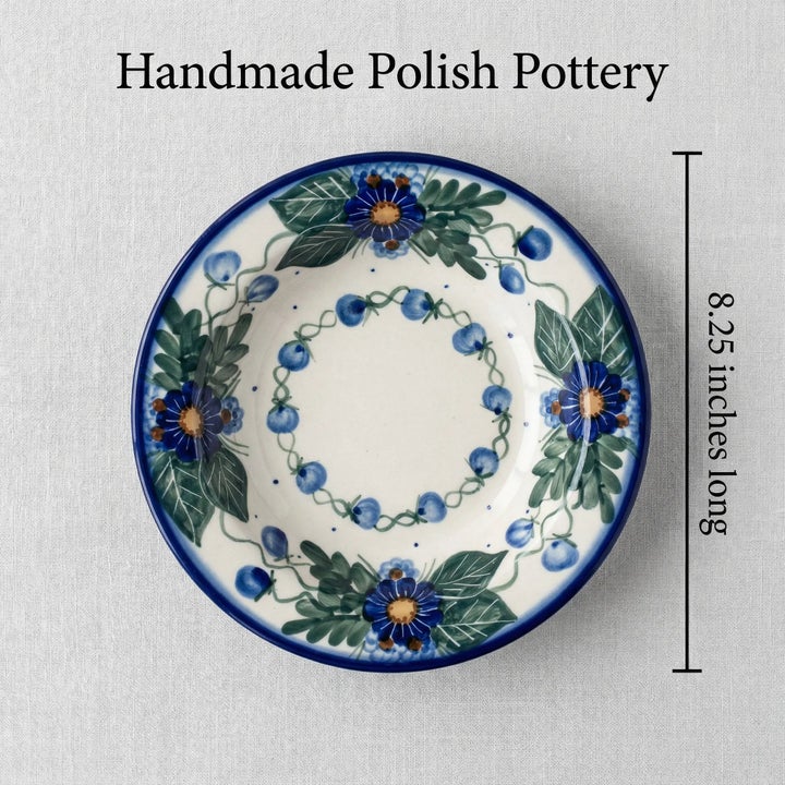 WR Unikat Forget Me Not Dining Plates & Bowls — Polish Pottery