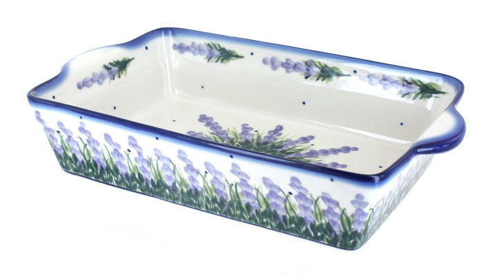 WR Unikat Lavender Fields Loaf Baker — Polish Pottery