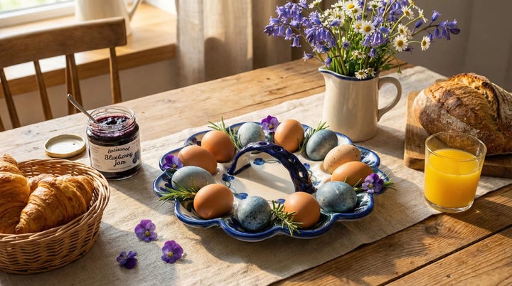 WR Unikat Forget Me Not Dining Accessories — Polish Pottery