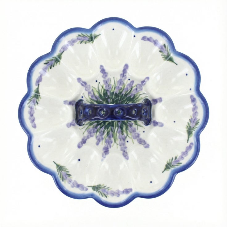 Detail image of WR Unikat Lavender Fields Dining Accessories — Polish Pottery