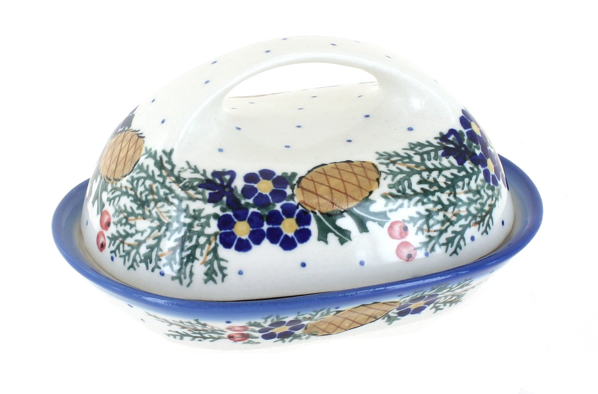 WR Unikat Pinecone Butter Dish — Polish Pottery