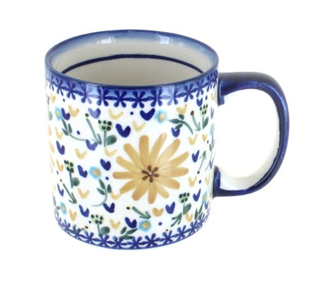 WR Unikat Yellow Daisy Mug — Polish Pottery