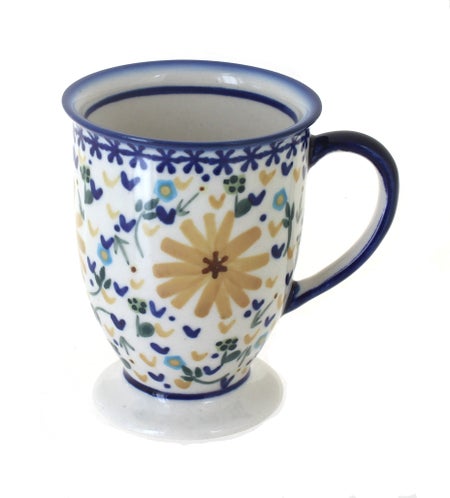 WR Unikat Yellow Daisy Mug — Polish Pottery