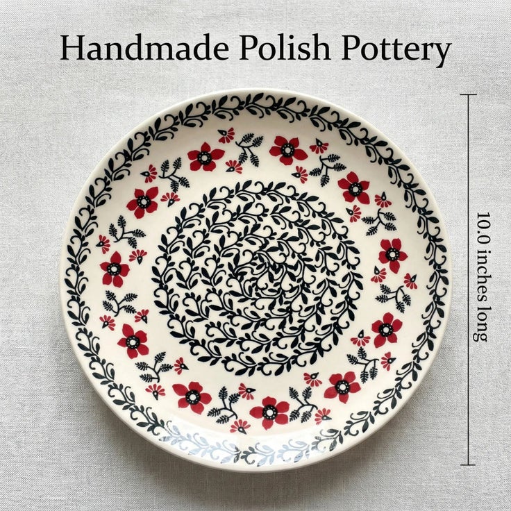 Detail image of Manufaktura Scarlett Ivy Dining Plates & Bowls — Polish Pottery