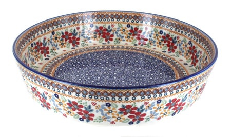Manufaktura Red Daisy Large Bakeware — Polish Pottery