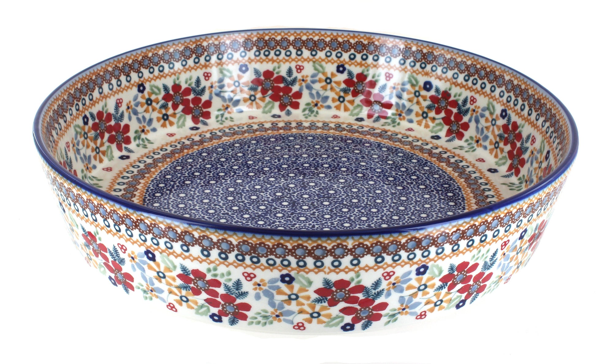 Manufaktura Red Daisy Large Bakeware — Polish Pottery