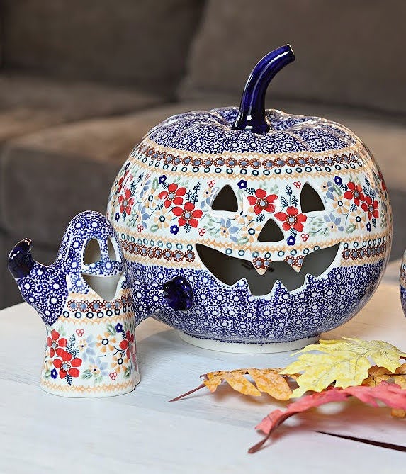Manufaktura Red Daisy Luminary — Polish Pottery