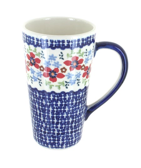 Manufaktura Red Poppy Mug — Polish Pottery