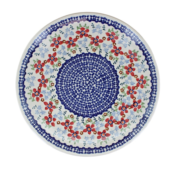 Detail image of Manufaktura Red Poppy Dining Plates & Bowls — Polish Pottery