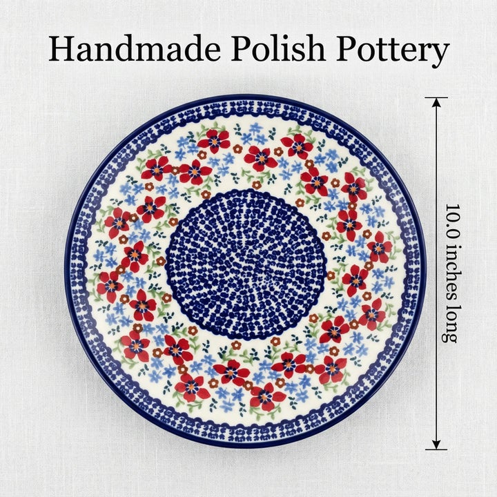 Manufaktura Red Poppy Dining Plates & Bowls — Polish Pottery