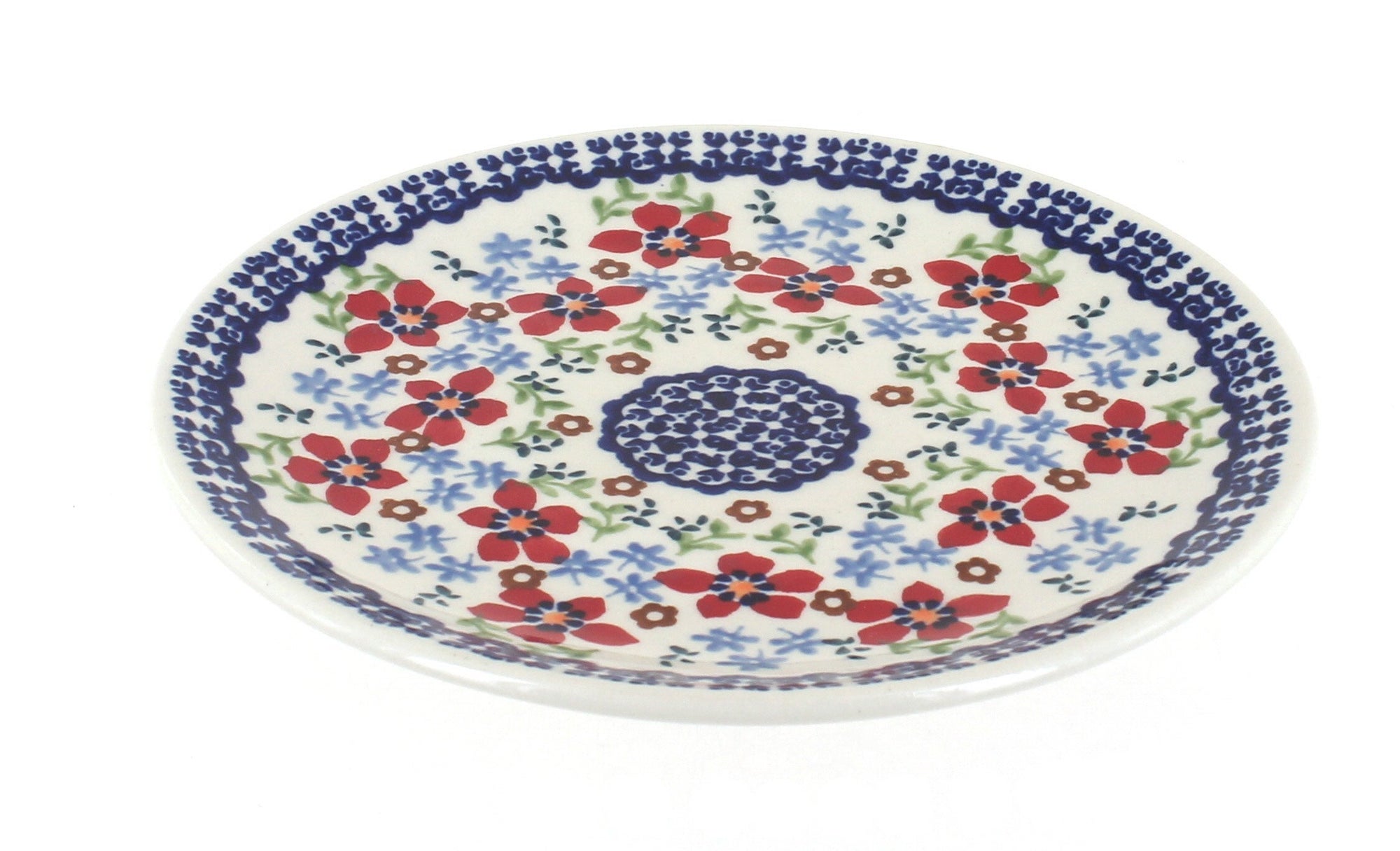 Manufaktura Red Poppy Dining Plates & Bowls — Polish Pottery