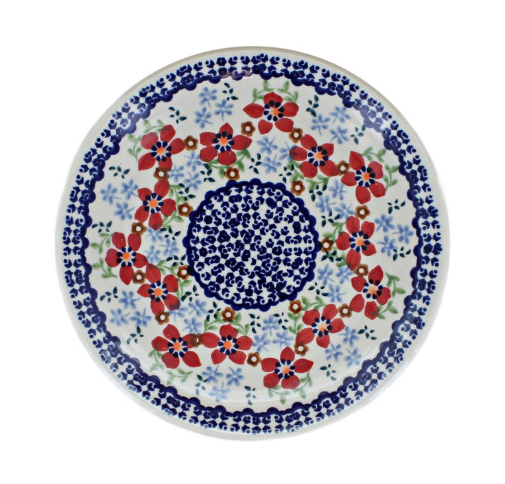 Detail image of Manufaktura Red Poppy Dining Plates & Bowls — Polish Pottery