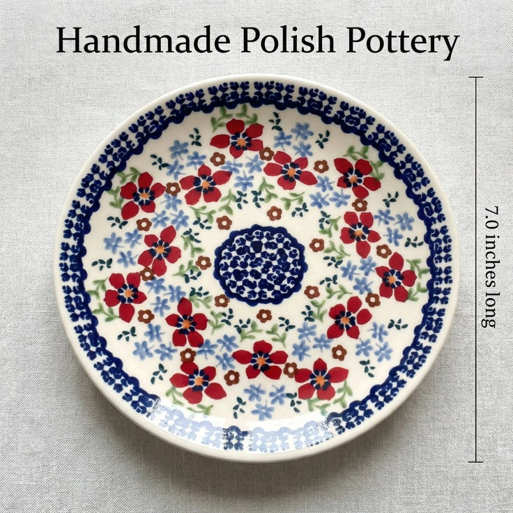 Detail image of Manufaktura Red Poppy Dining Plates & Bowls — Polish Pottery