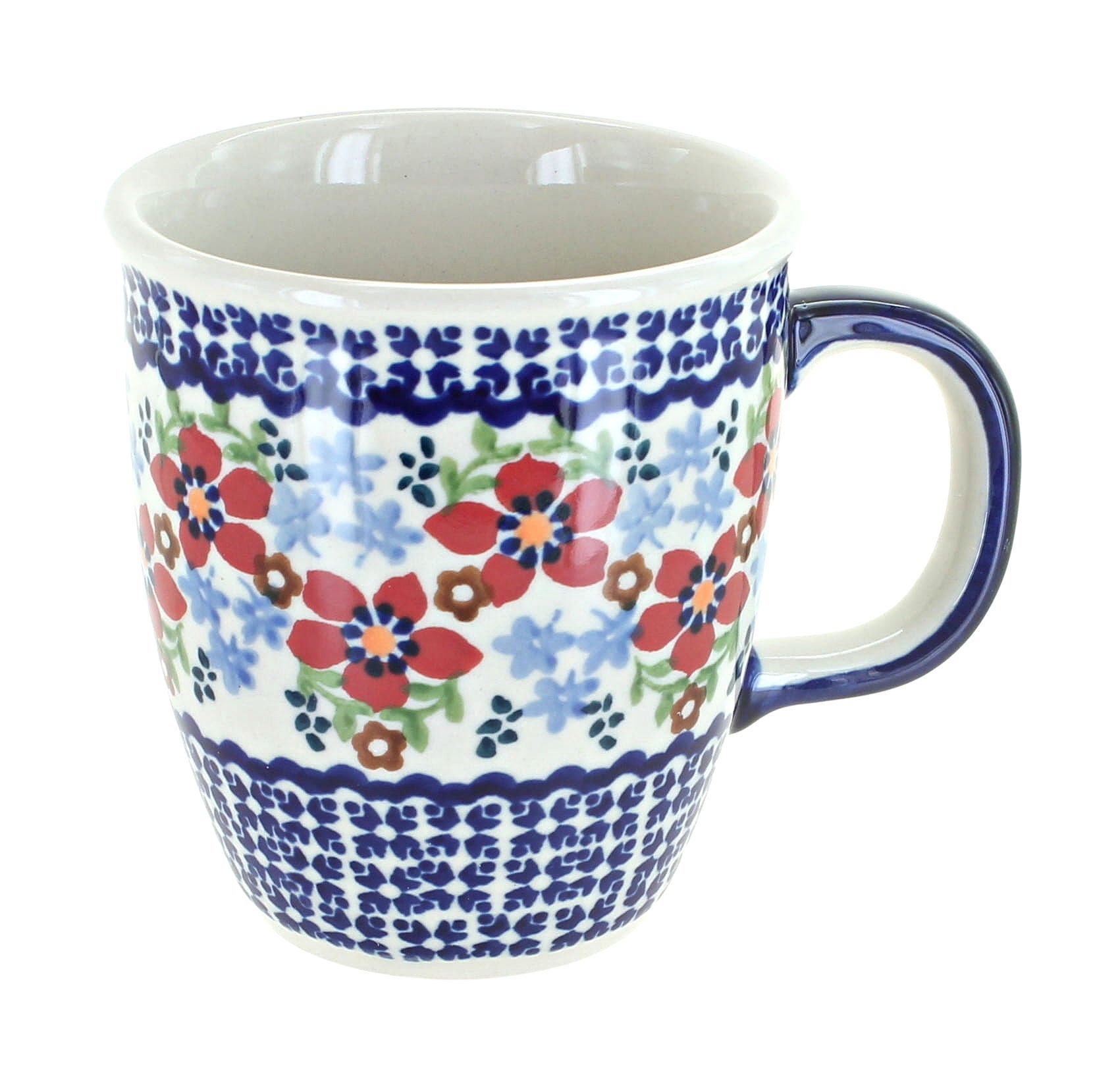 Manufaktura Red Poppy Mug — Polish Pottery