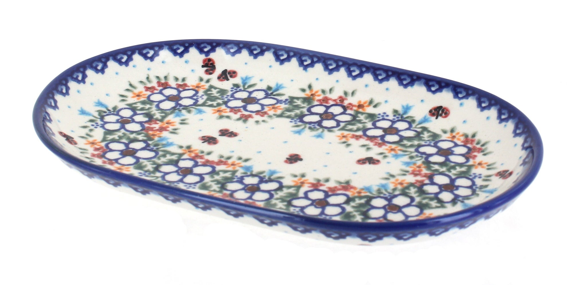 Vena Scarlett Small Serving Piece — Polish Pottery