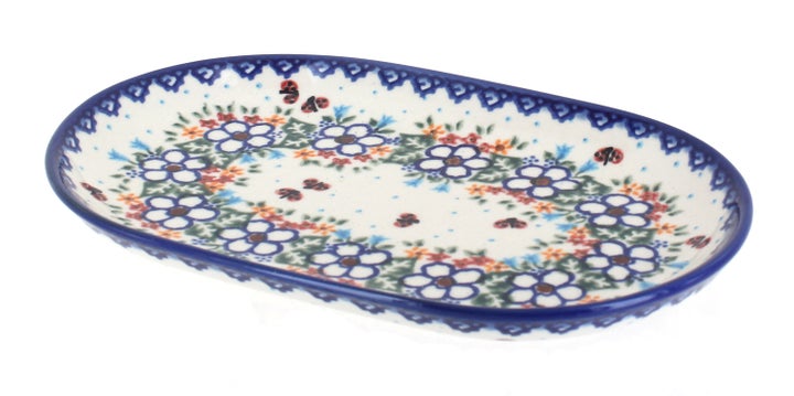Vena Scarlett Small Serving Piece — Polish Pottery