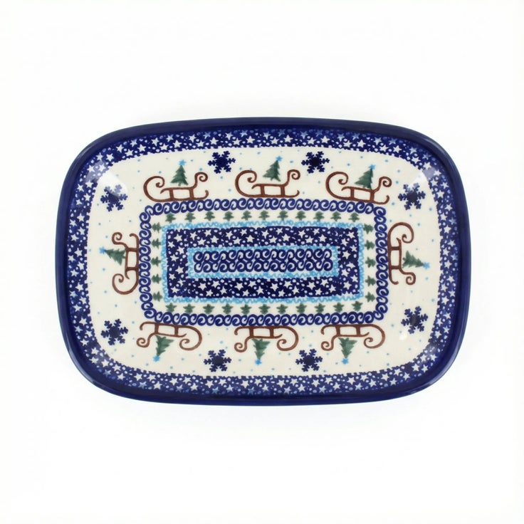 Detail image of Vena Noel Nights Small Serving Piece — Polish Pottery