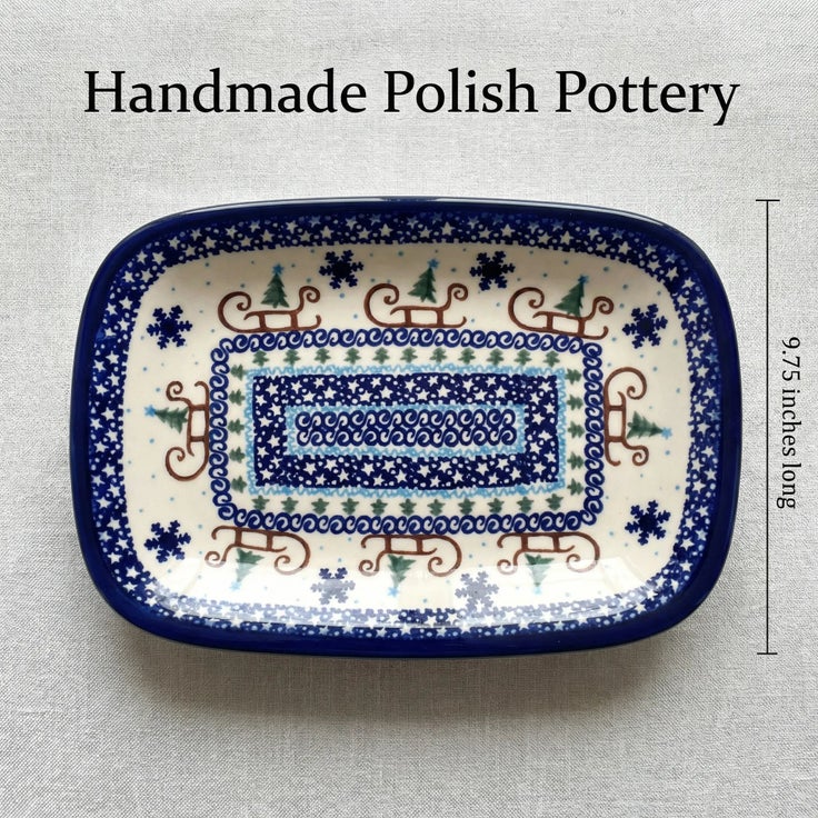 Detail image of Vena Noel Nights Small Serving Piece — Polish Pottery