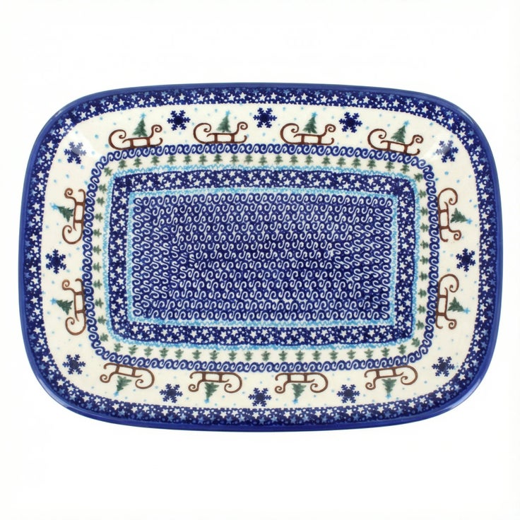 Detail image of Vena Noel Nights Large Serving Piece — Polish Pottery