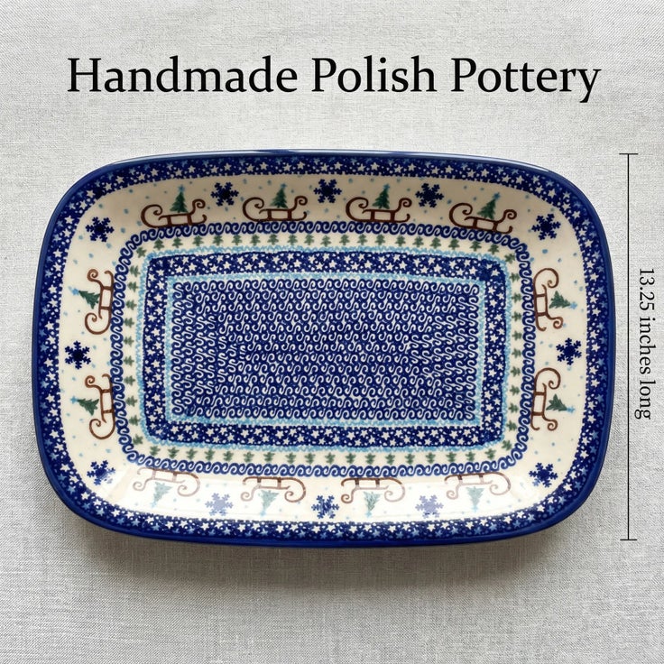 Detail image of Vena Noel Nights Large Serving Piece — Polish Pottery
