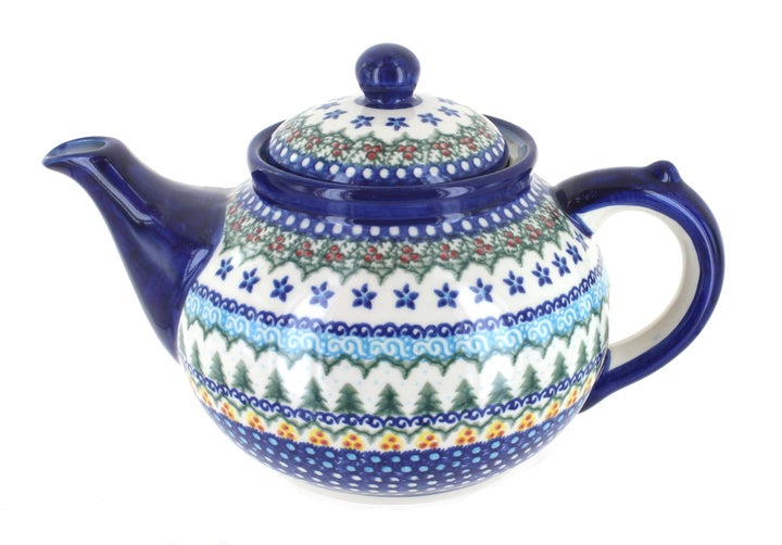 Vena Holiday Pine Teapot — Polish Pottery
