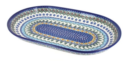 Vena Holiday Pine Large Serving Piece — Polish Pottery