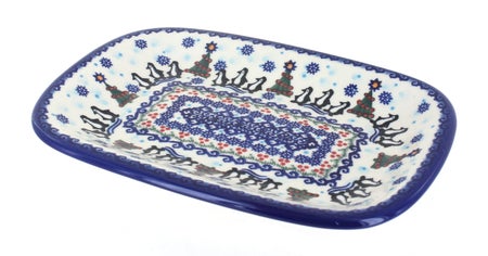 Vena Arctic Holidays Small Serving Piece — Polish Pottery