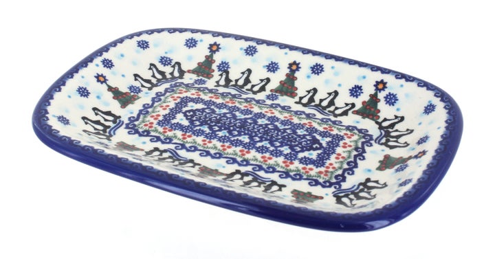 Vena Arctic Holidays Small Serving Piece — Polish Pottery