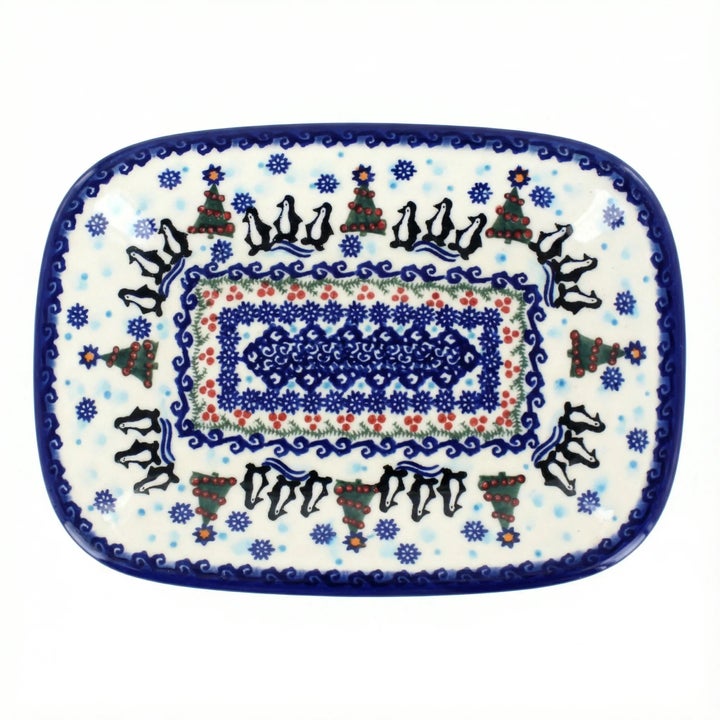 Vena Arctic Holidays Small Serving Piece — Polish Pottery