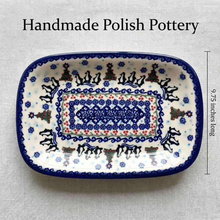Detail image of Vena Arctic Holidays Small Serving Piece — Polish Pottery