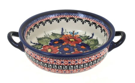 Zaklady Floral Butterfly Small Bakeware — Polish Pottery