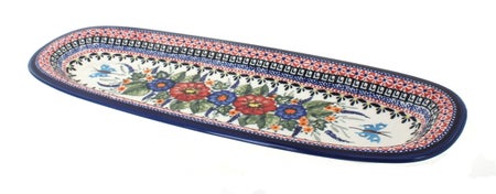 Zaklady Floral Butterfly Large Serving Piece — Polish Pottery