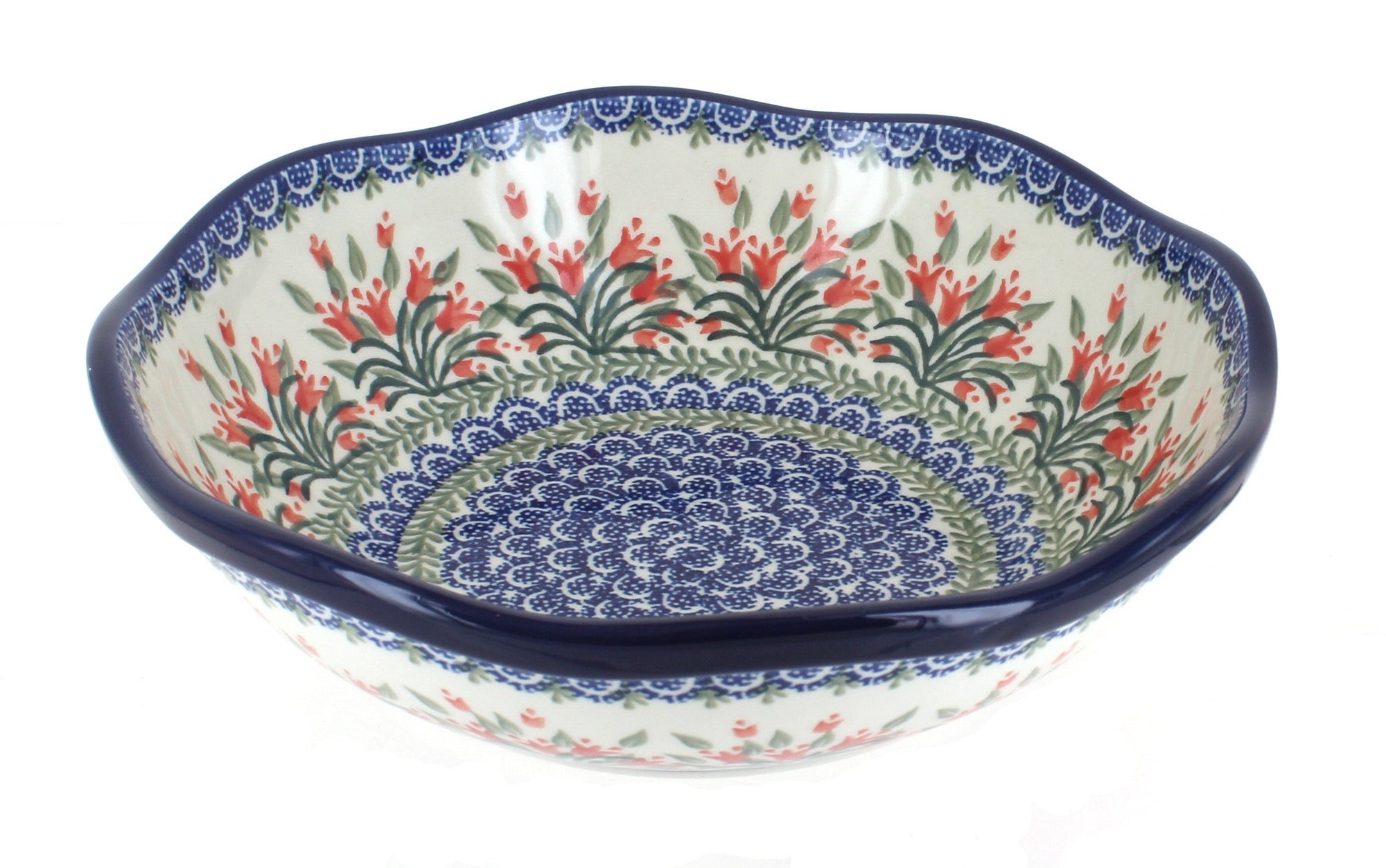 Ceramika Artystyczna Spring Tulip Large Serving Piece — Polish Pottery
