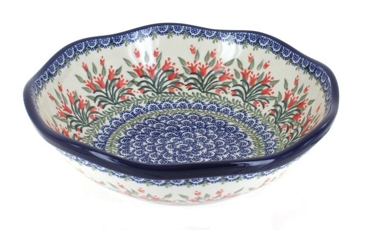 Ceramika Artystyczna Spring Tulip Large Serving Piece — Polish Pottery