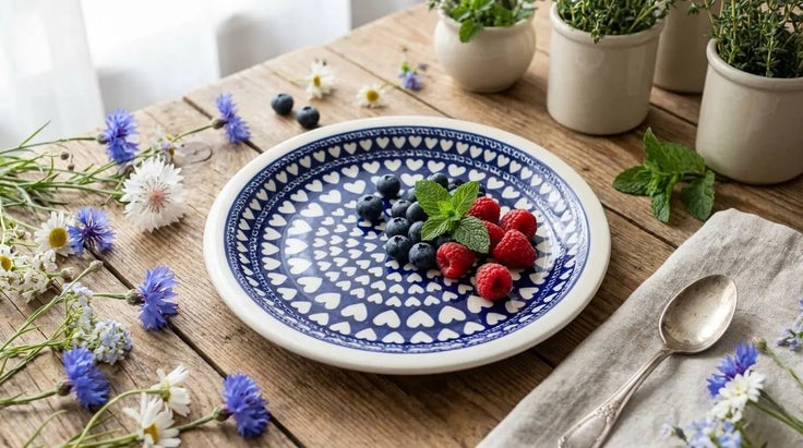 Detail image of Zaklady Valentina Dining Plates & Bowls — Polish Pottery