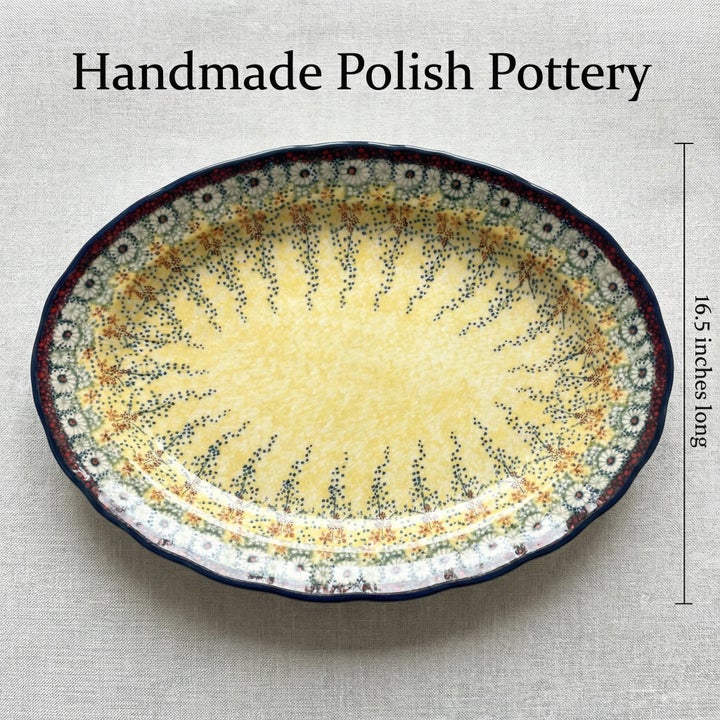 Manufaktura Sunshine Grotto Large Serving Piece — Polish Pottery