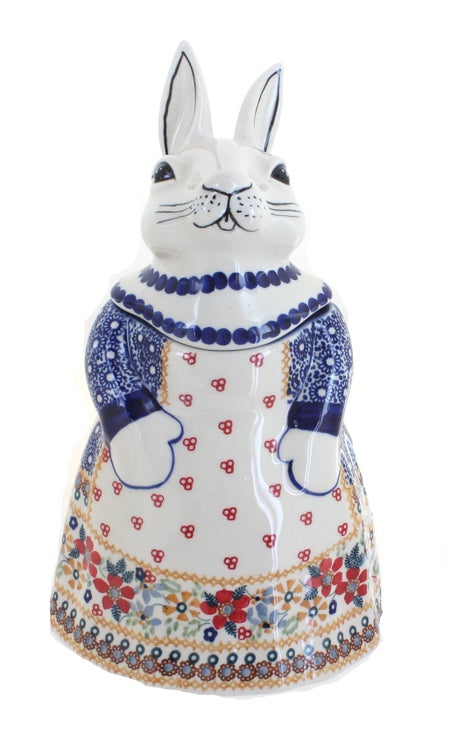 Manufaktura Red Daisy Counter Storage — Polish Pottery